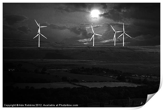 Wind Turbines Part Deaux Print by Ade Robbins