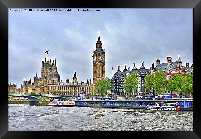 Westminster London. Framed Print by Lilian Marshall