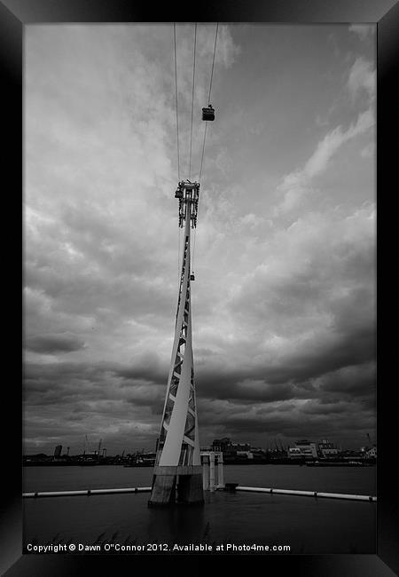 Thames Cable Car Framed Print by Dawn O'Connor