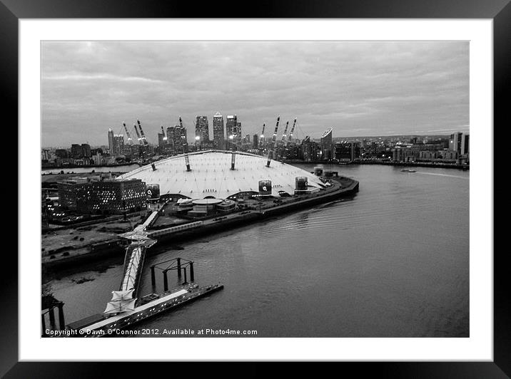 The O2 Arena Framed Mounted Print by Dawn O'Connor