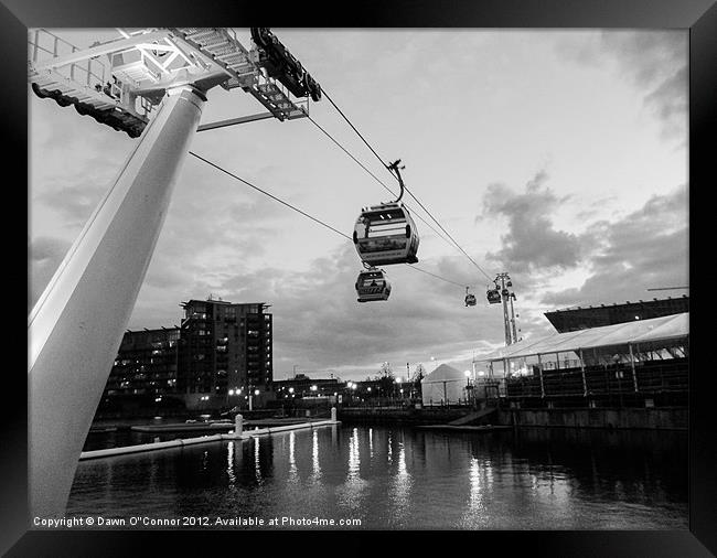 Thames Cable Car Framed Print by Dawn O'Connor