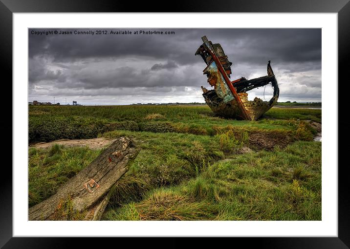 Moody Wrecks Framed Mounted Print by Jason Connolly
