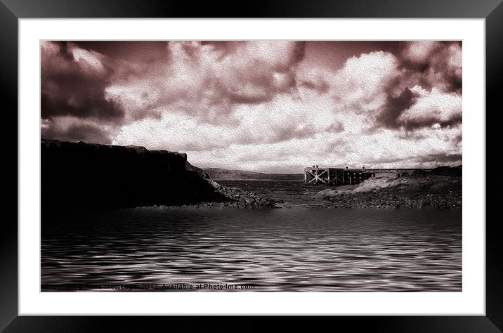 Portencross Jetty Framed Mounted Print by Fiona Messenger