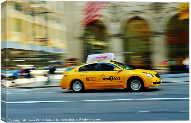 New York Taxi Canvas Print by Laura Witherden