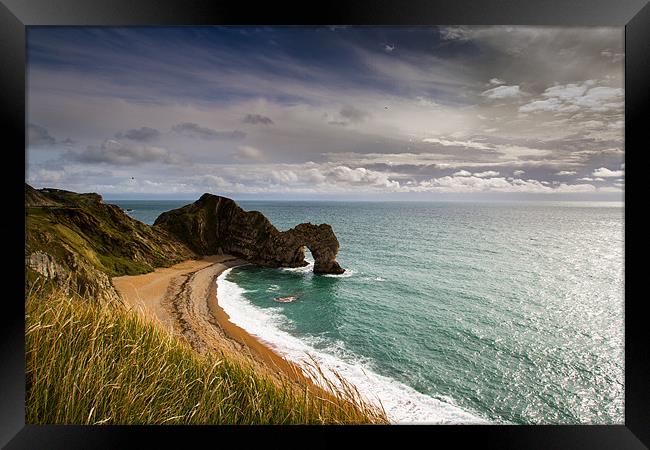 Durdle Door Framed Print by steven ibinson