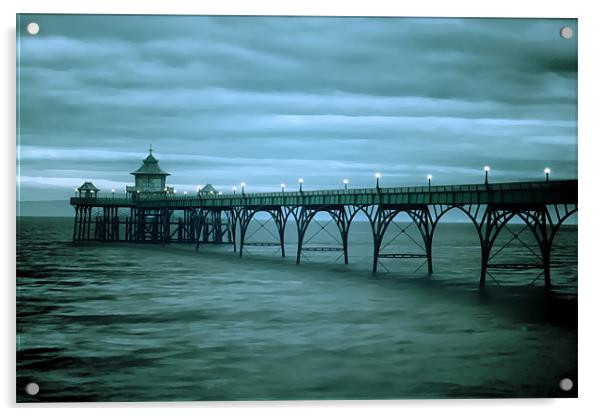 Clevedon Pier Acrylic by Catherine Joll