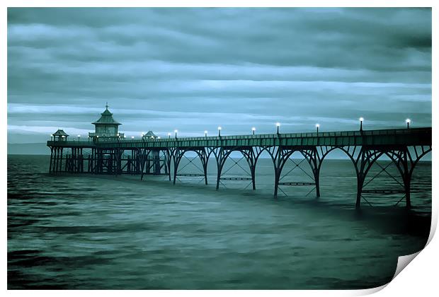 Clevedon Pier Print by Catherine Joll