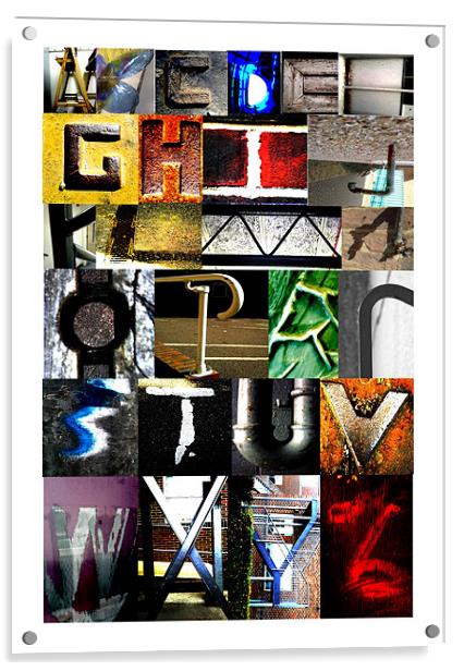 Natural alphabet montage Acrylic by Jack Evans
