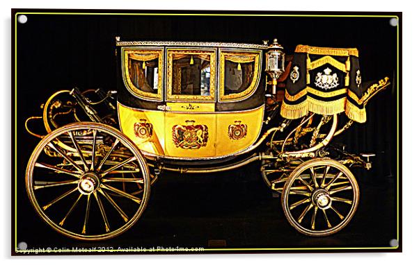 The Duke of Northumberlands State Coach Acrylic by Colin Metcalf