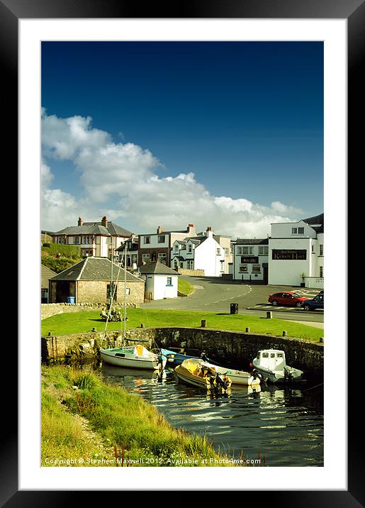 Blackwaterfoot Harbour Framed Mounted Print by Stephen Maxwell