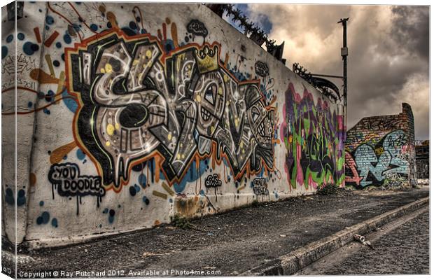 HDR Graffiti Canvas Print by Ray Pritchard