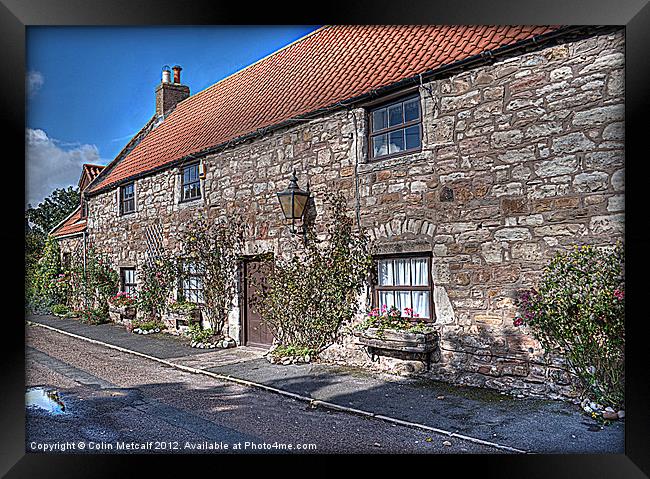 Lindisfarne Cottages Framed Print by Colin Metcalf