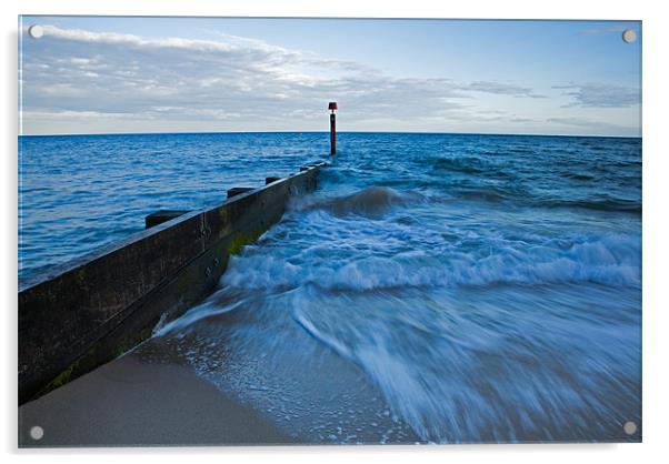 Crashing waves at Bournemouth beach Acrylic by Ian Middleton
