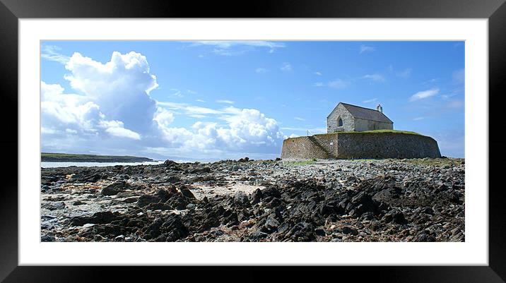 St Cwyfans Church Framed Mounted Print by Simone Williams