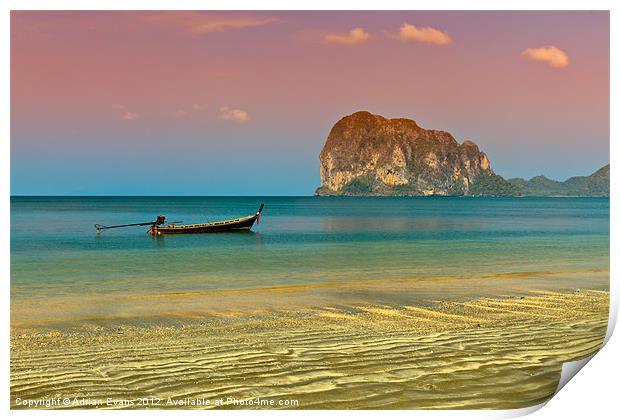 Pak Meng Beach Print by Adrian Evans