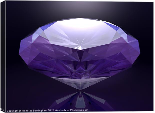3D rendered diamond Canvas Print by Nicholas Burningham
