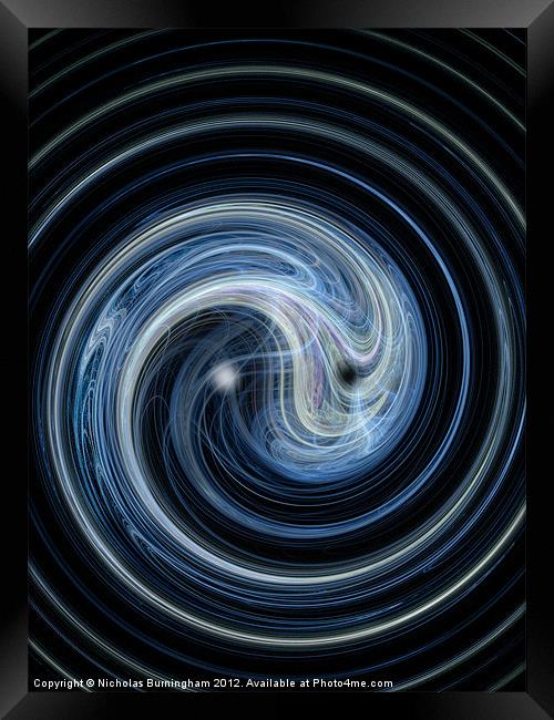 Fractal Yin and Yang Framed Print by Nicholas Burningham