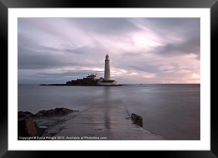 Lighthouse Before Sunrise Framed Mounted Print by David Pringle