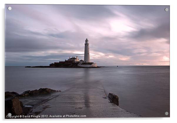 Lighthouse Before Sunrise Acrylic by David Pringle