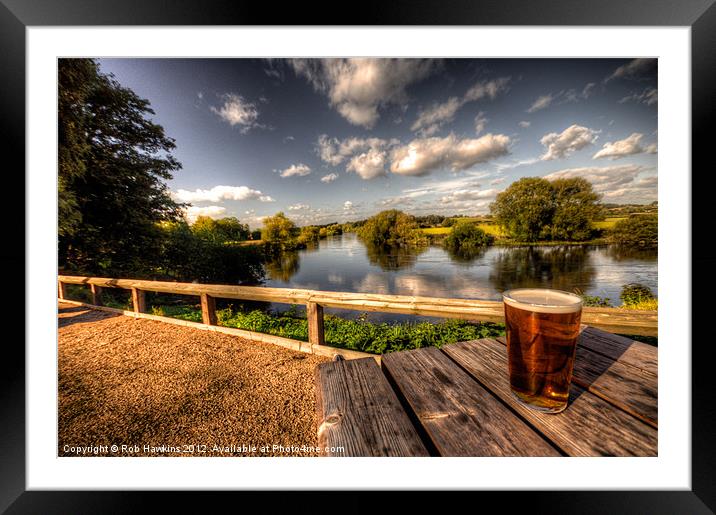 a Pint with a view Framed Mounted Print by Rob Hawkins