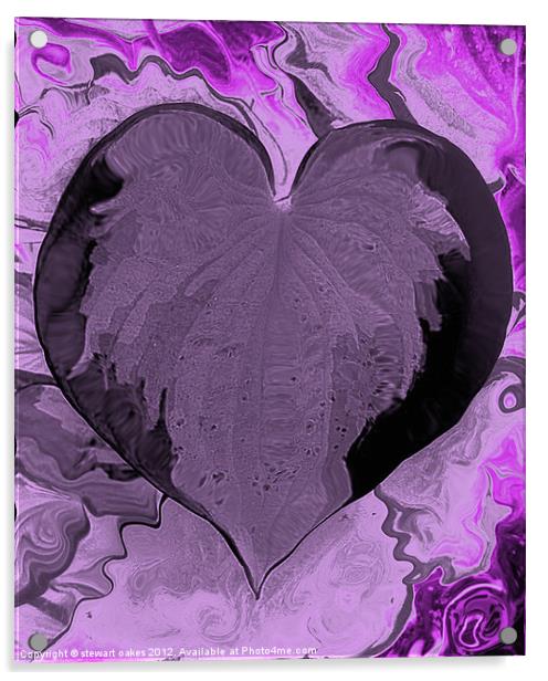 love purple Acrylic by stewart oakes