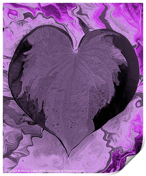 love purple Print by stewart oakes