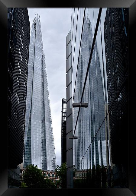 The Shard reflected Framed Print by Vitor Da Silva