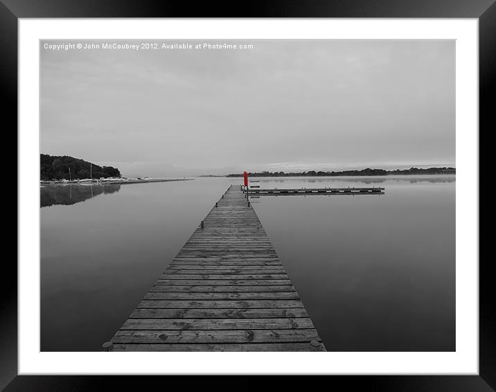 Muckross Jetty Red Colour Isolation Framed Mounted Print by John McCoubrey