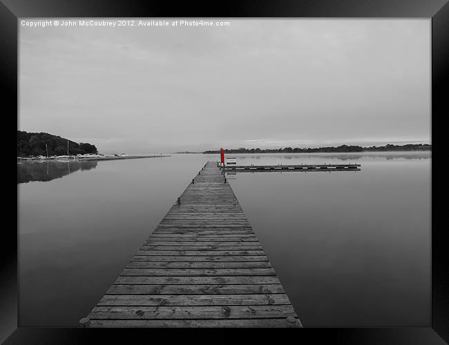 Muckross Jetty Red Colour Isolation Framed Print by John McCoubrey