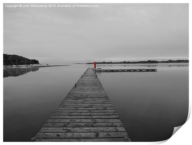 Muckross Jetty Red Colour Isolation Print by John McCoubrey