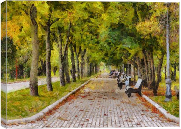 Autumn in the park Canvas Print by Michael Goyberg