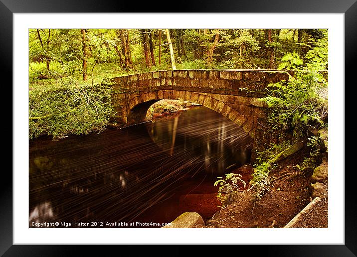 Footbridge over Rivelin River Framed Mounted Print by Nigel Hatton