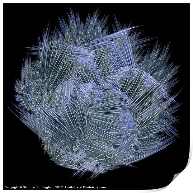 Fractal glass shards Print by Nicholas Burningham