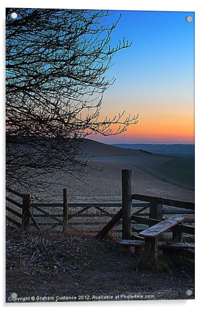 Ridgeway Sunrise Acrylic by Graham Custance
