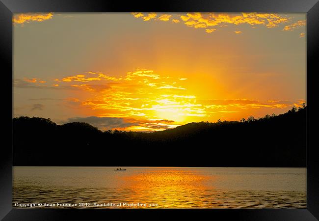 On Golden Pond Framed Print by Sean Foreman