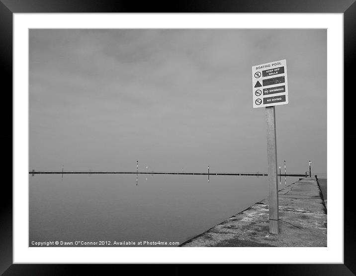 Margate Boating Pool Framed Mounted Print by Dawn O'Connor