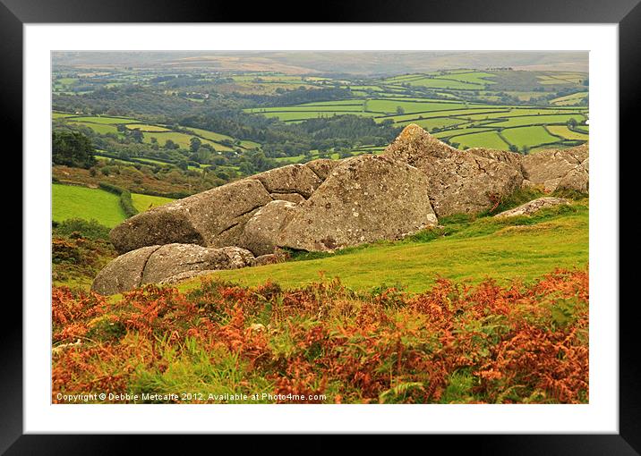 View over Dartmoor Framed Mounted Print by Debbie Metcalfe