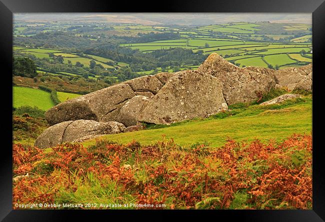 View over Dartmoor Framed Print by Debbie Metcalfe
