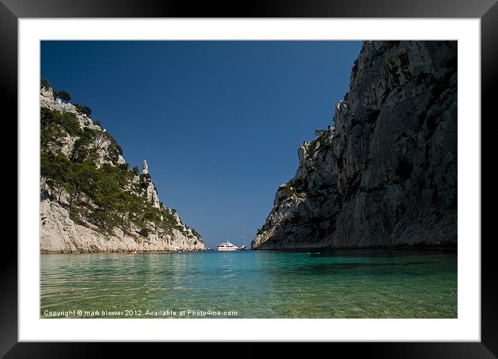 Calanques Sea View Framed Mounted Print by mark blower