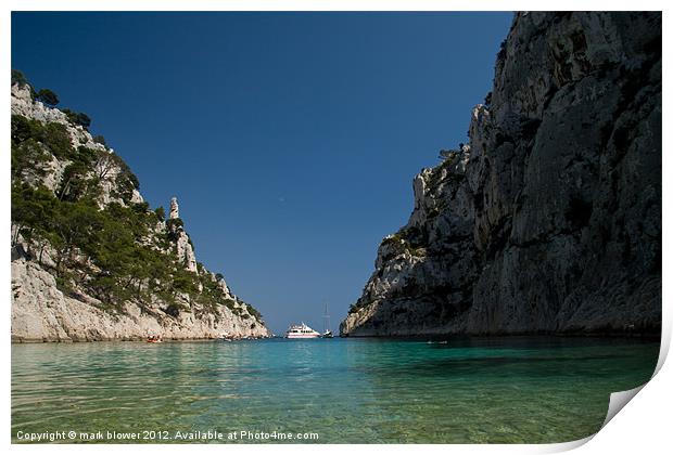 Calanques Sea View Print by mark blower