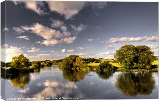 The River Severn at Cound Canvas Print by Rob Hawkins