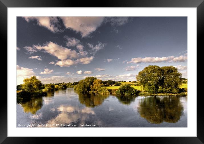 The River Severn at Cound Framed Mounted Print by Rob Hawkins