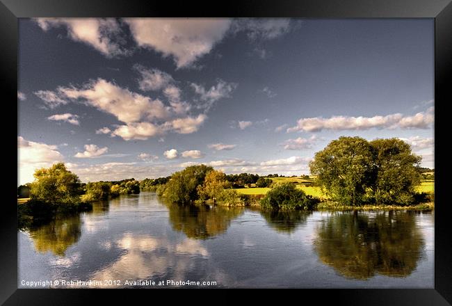 The River Severn at Cound Framed Print by Rob Hawkins