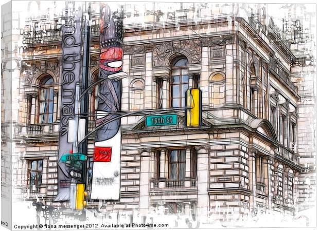 15th Street Glagow Canvas Print by Fiona Messenger