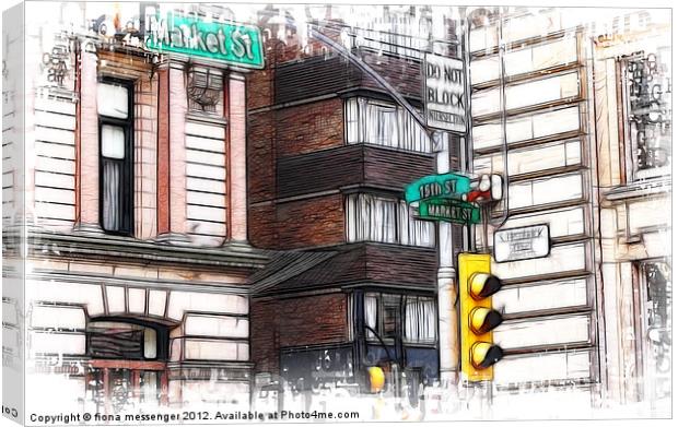 The Corner of 15th & Market Canvas Print by Fiona Messenger