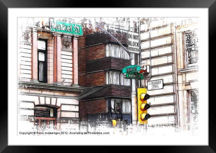 The Corner of 15th & Market Framed Mounted Print by Fiona Messenger
