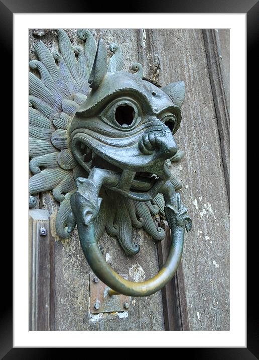 Sanctuary Knocker Framed Mounted Print by Kevin Tate