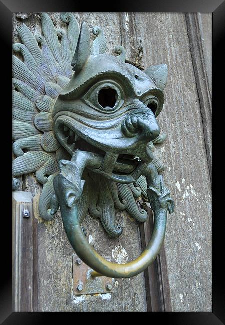 Sanctuary Knocker Framed Print by Kevin Tate