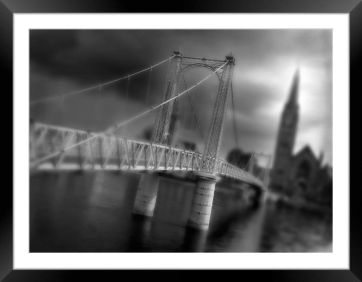 Greig street bridge Inverness Framed Mounted Print by Macrae Images
