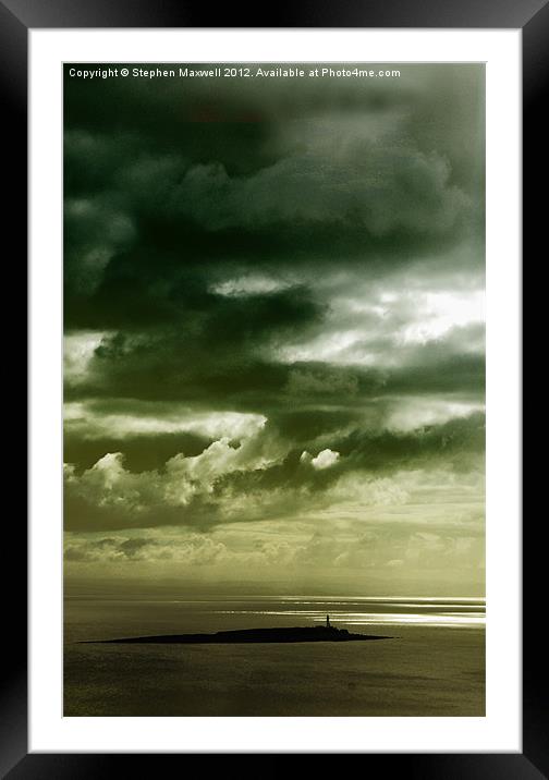 Storm over Pladda Framed Mounted Print by Stephen Maxwell